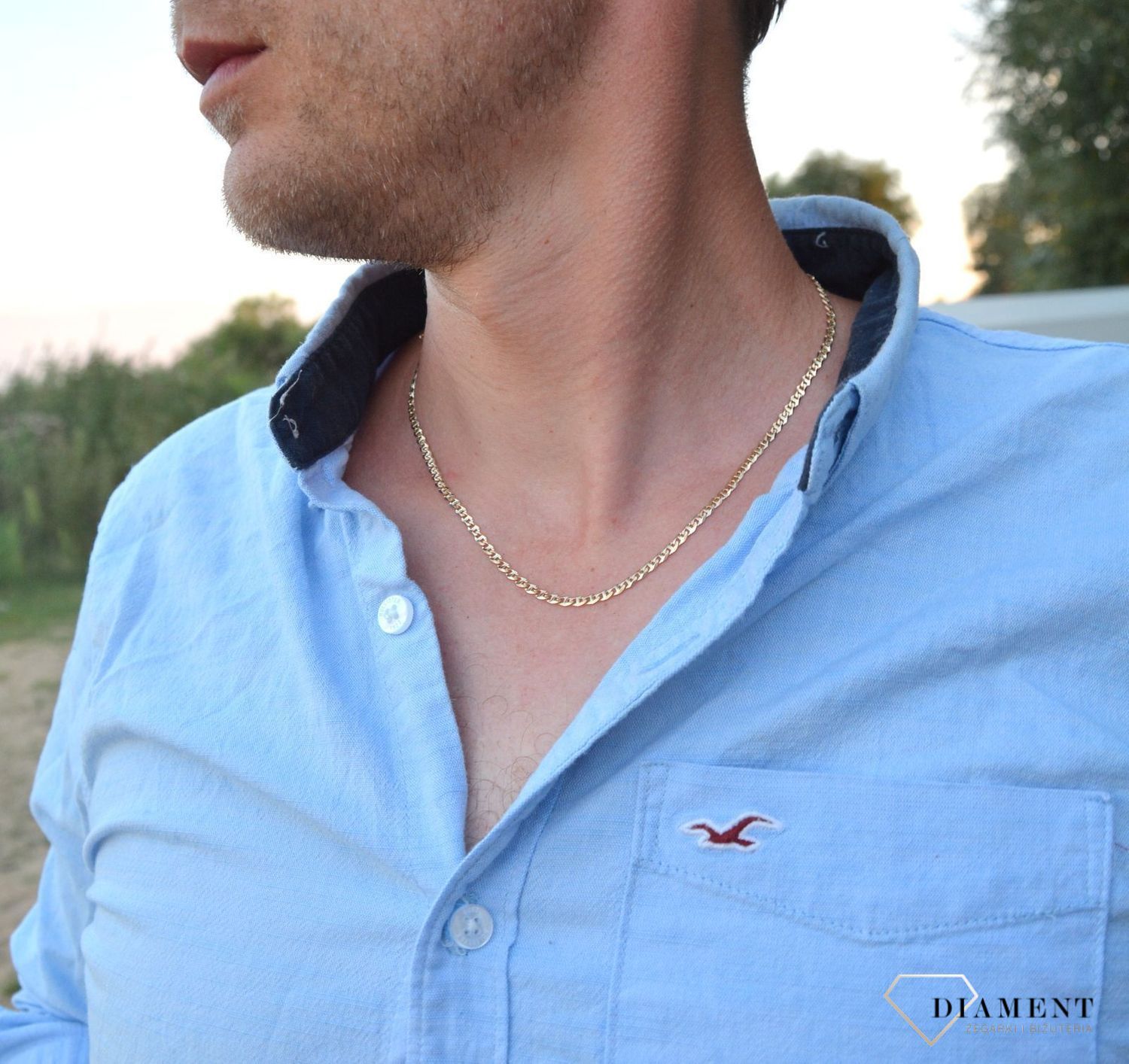 Złoty łańcuszek damski 585 Marina Gucci 1413-080 585 (1).jpg